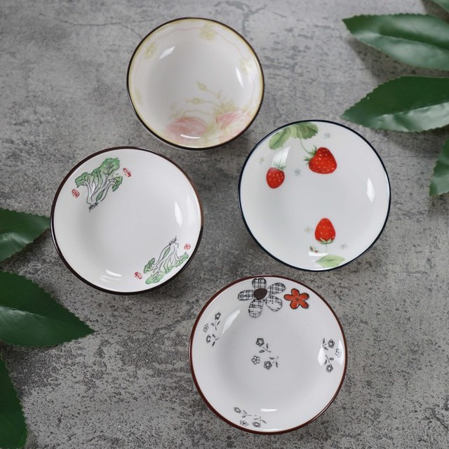  Piring  Sambal Keramik  Motif Sauce Dish Shopee Indonesia