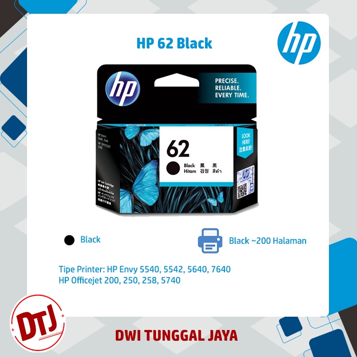 Tinta HP 62 Black Original (C2P04AA)