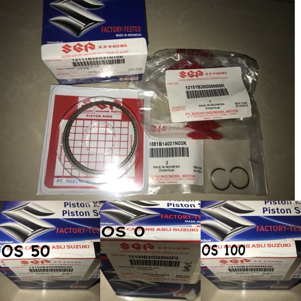 Piston Kit Shogun 125 RR Original SGP OS 100 - OS 50 - Piston Kit Shogun 125 RR Original SGP OS 0