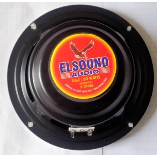 SPEAKER WOOFER ELSOUND 6" MAX 80WATT 8 ohm Magnet sedang