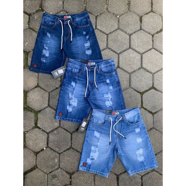 CELANA PENDEK JEANS SOBEK PRIA TERBARU ORIGINAL REVOULT TERMURAH