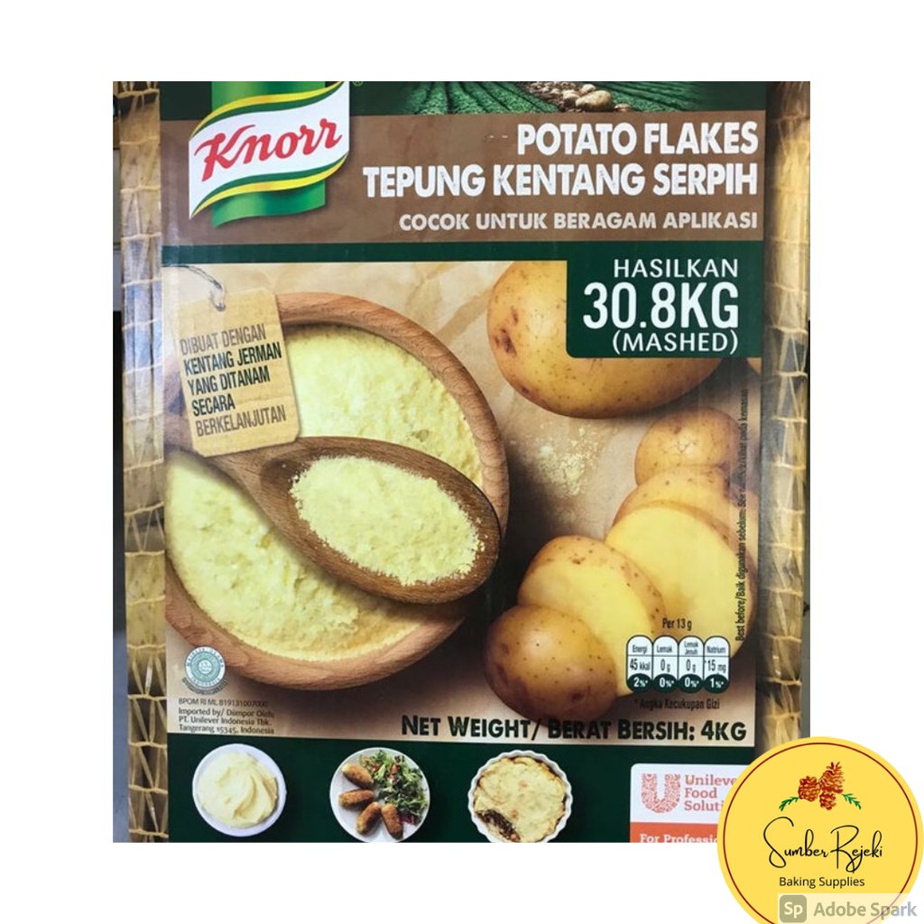 

Knorr Tepung Kentang Serpih | Potato Flakes 500 GR, 1 KG