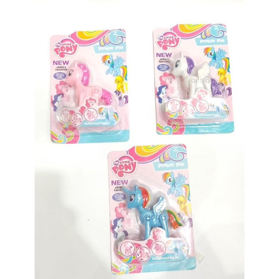 Mainan Minifigure My Little Pony Horse Pinkie Pie Deformed Eggs