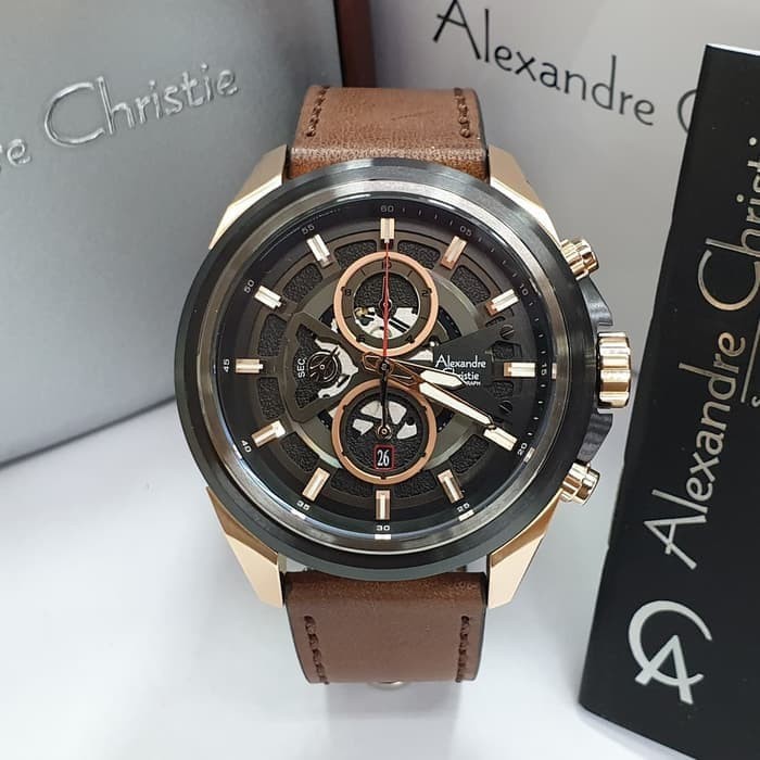 ORIGINAL Jam Tangan Pria Alexandre Christie AC 6504 / AC6504 Garansi 1 Tahun