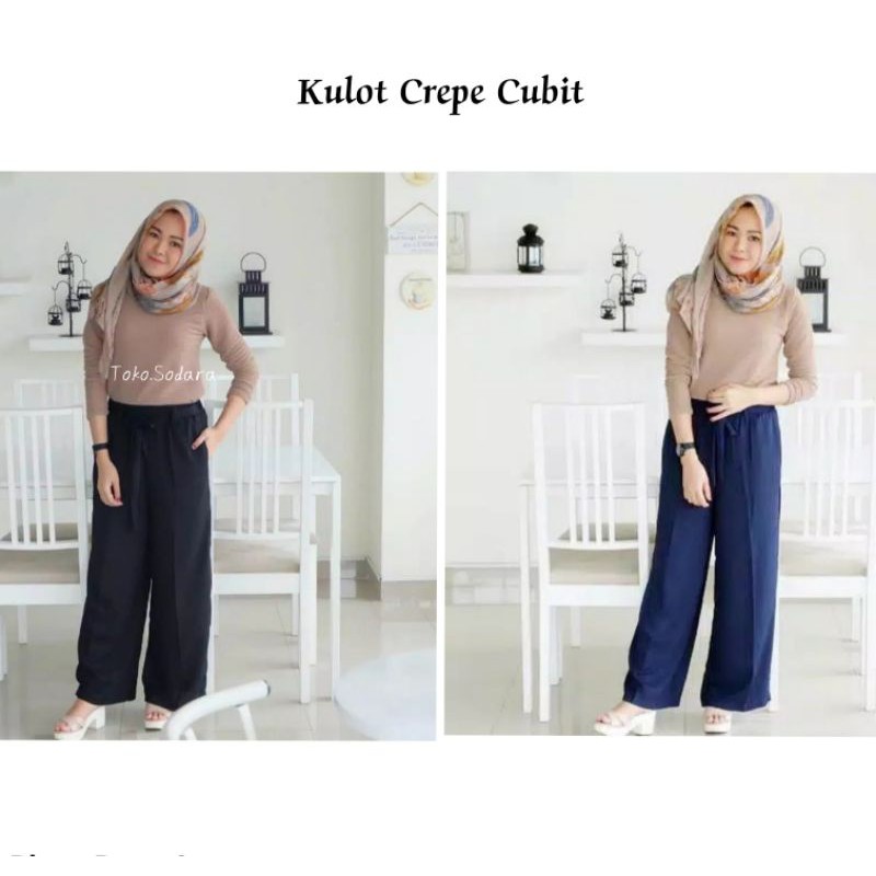 Kulot Crepe Wanita Panjang // Kulot Jumbo // Kulot Tali Murah