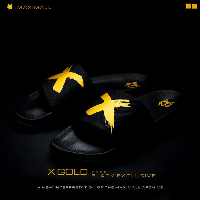 Unik Sendal Pria Maximall X Gold Black Exclusive - 39 Berkualitas