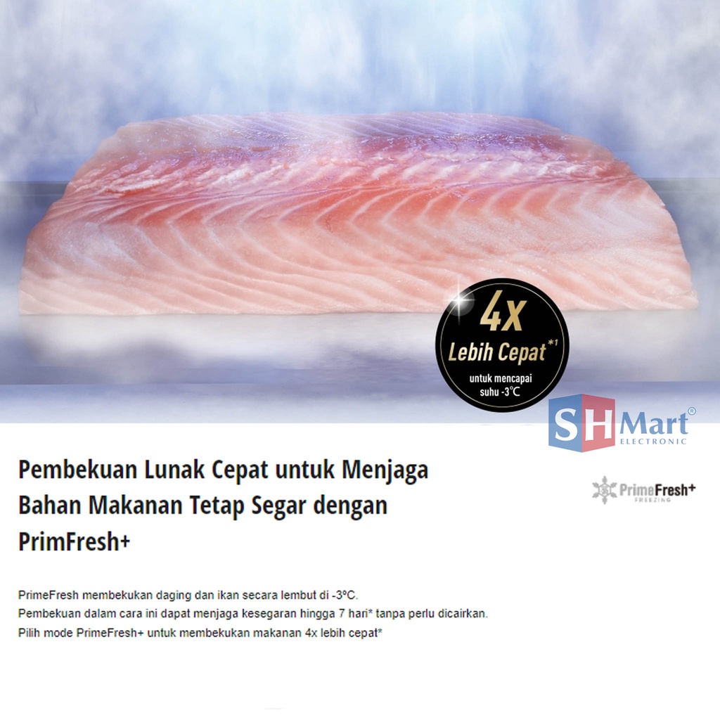 KULKAS SIDE BY SIDE PANASONIC 4 PINTU NR-DZ601VGK KAPASITAS 601 LITER INVERTER PRIME FRESH GARANSI RESMI (MEDAN)