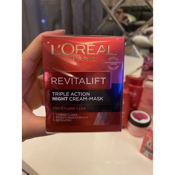 Loreal Revitalift Triple Action Night Cream-Mask