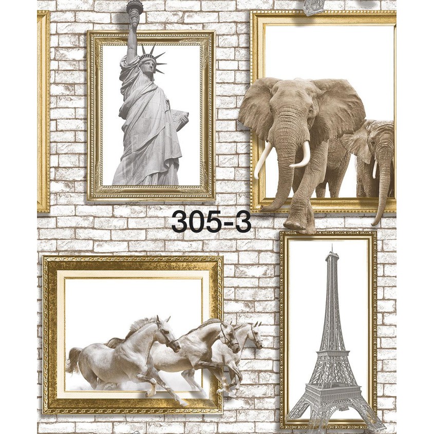 WALLPAPER DINDING MOTIF POSTER HEWAN CHA