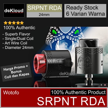 Authentic SRPNT RDA | 24mm | dual single coil from wotofo