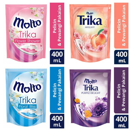 MOLTO TRIKA 400ml - Pelicin &amp; Pewangi Pakaian