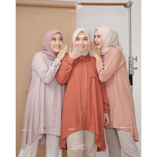 DEEVA TUNIK//NADHERA LUXURY//TUNIK DEWASA//TERBARU//TERLARIS//COD