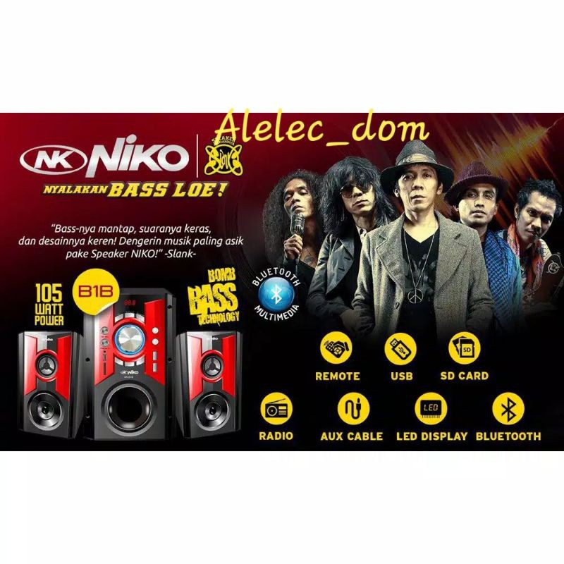 Multimedia Speaker Aktif Niko B1B Bluetooth