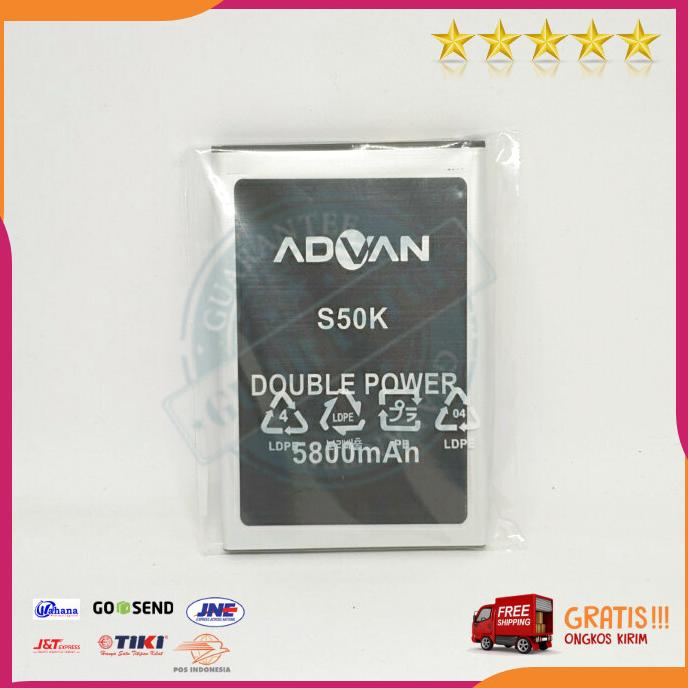 Acc Hp Baterai Advan S50K S5E 4G S5E 4Gs Double Power Baterai