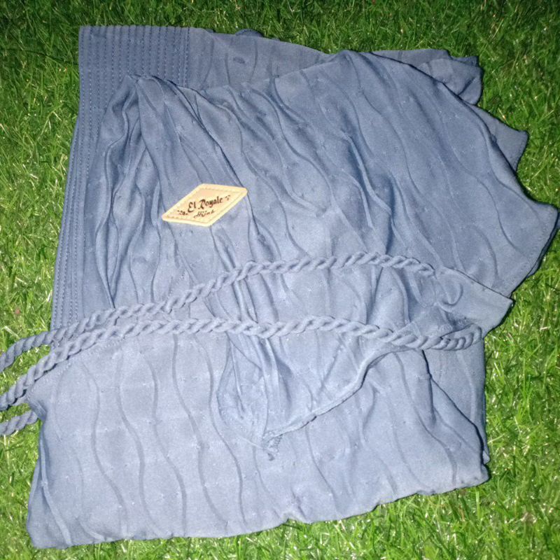 NURI (Plisket gelombang tali Rara full belakang)ORI Elroyale hijab-Denim