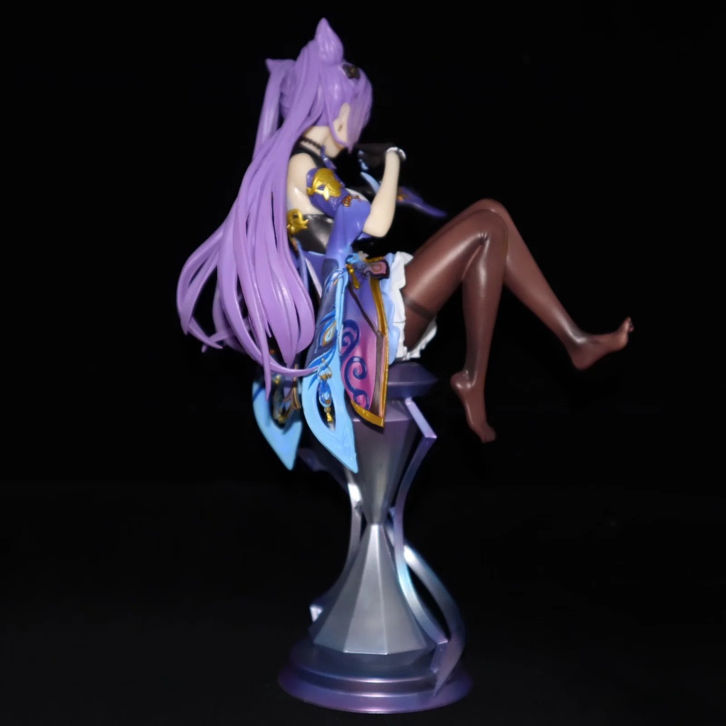 Action Figure Genshin Impact Rambut Ungu Bahan PVC Ukuran 21cm Untuk Dekorasi Rumah