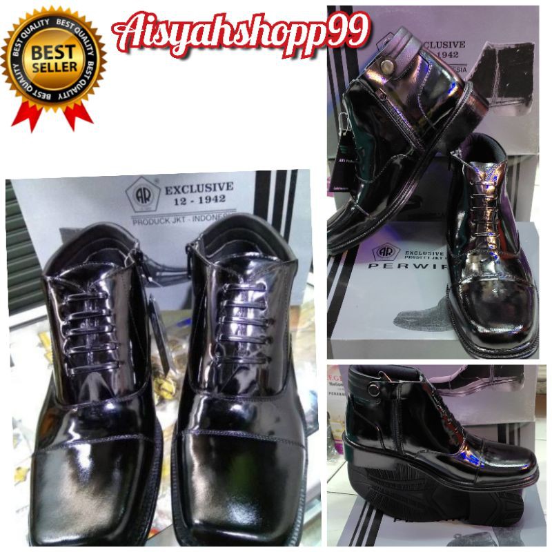 sepatu pdh PERWIRA  exklusiv ar kulit asli no kaleng² kode sepatu 1209
