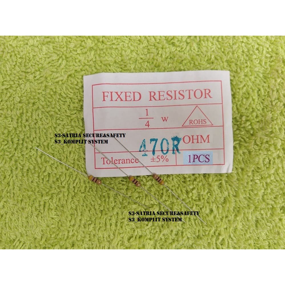 Coklat 470R ohm Resistor 1/4 W watt 5% 1/4W 470 R OHM 470Rohm