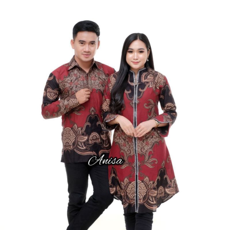 Rama shinta Couple - Melani Set Couple Lilit Rovella Batik Couple modern