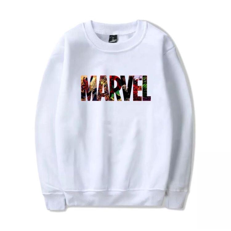 Free Paper Bag Crewneck Marvel H&amp;M l Sweater Marvel Hitam HNM Premium Quality