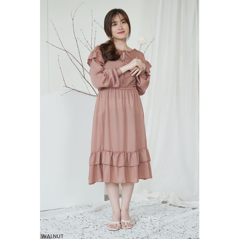 Naomi Crinkle Dress Casual Dres Wanita