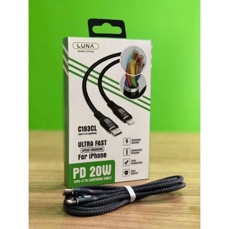 KD KABEL DATA LUNA MODEL C193CL TYPE C TO LIGHTNING 20 WATT FAST CHARGING