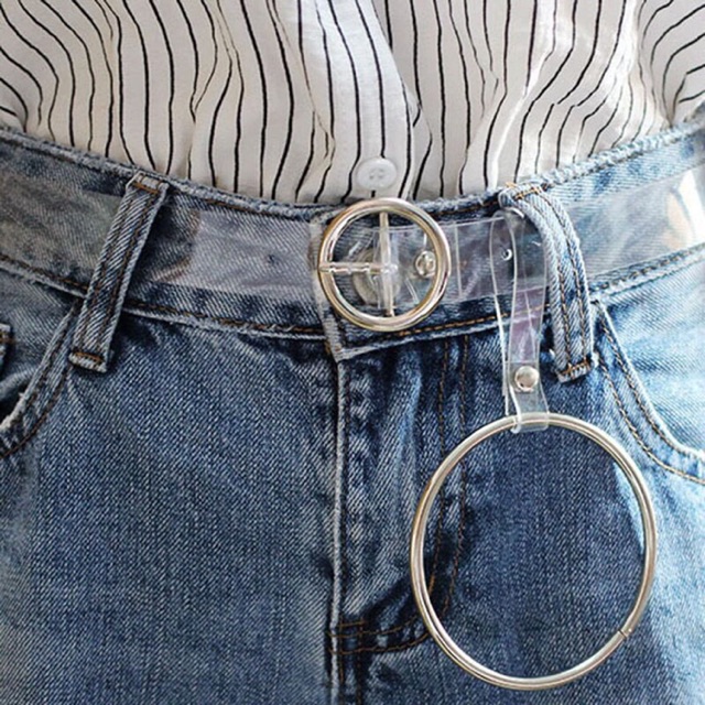 Belt Ring Transparan 06060011 / Ikat Pinggang Korea / Sabuk Transparan / Ikat Pinggang Transparan