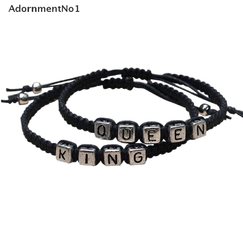 (AdornmentNo1) Gelang Pasangan / Pria / Wanita Desain King / Queen Handmade Untuk Hadiah Pernikahan