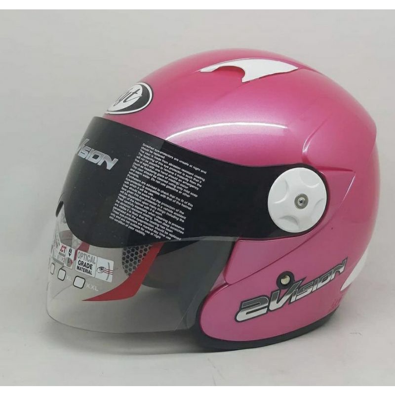 Helm KYT 2 vision ORIGINAL MURAH DOT dan SNI Helm indonesia-Pink