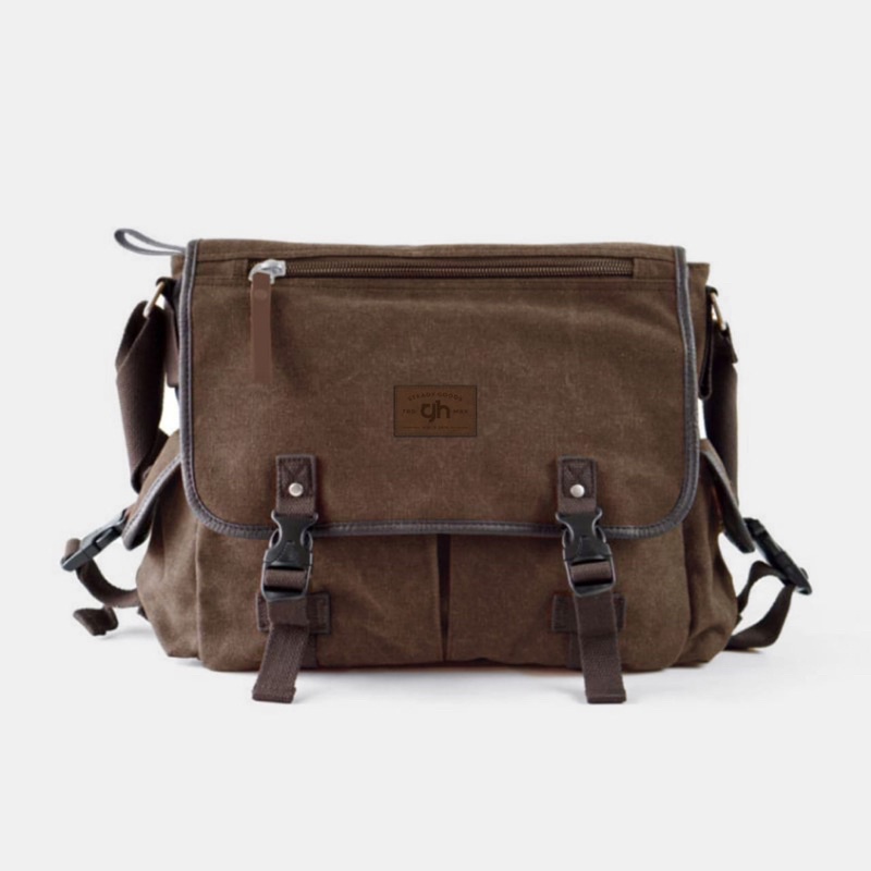 GH-Bag Tas Slingbag Pria/Tas Selempang/Tas Kerja Pria/Tas Cowo Besar Canvas Model Terbaru Kekinian