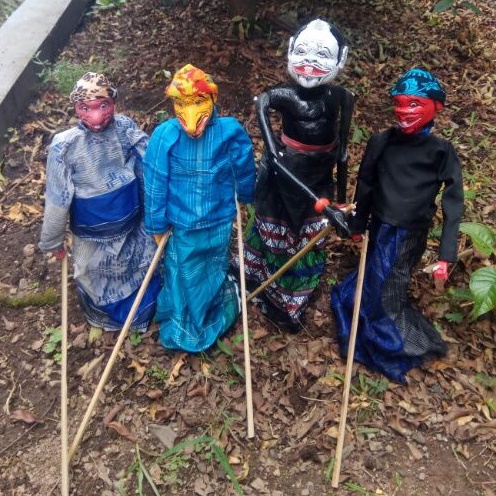 1 Set 4 Pcs Wayang Golek (PUNAKAWAN) Original Termurah Produksi Giri Harja