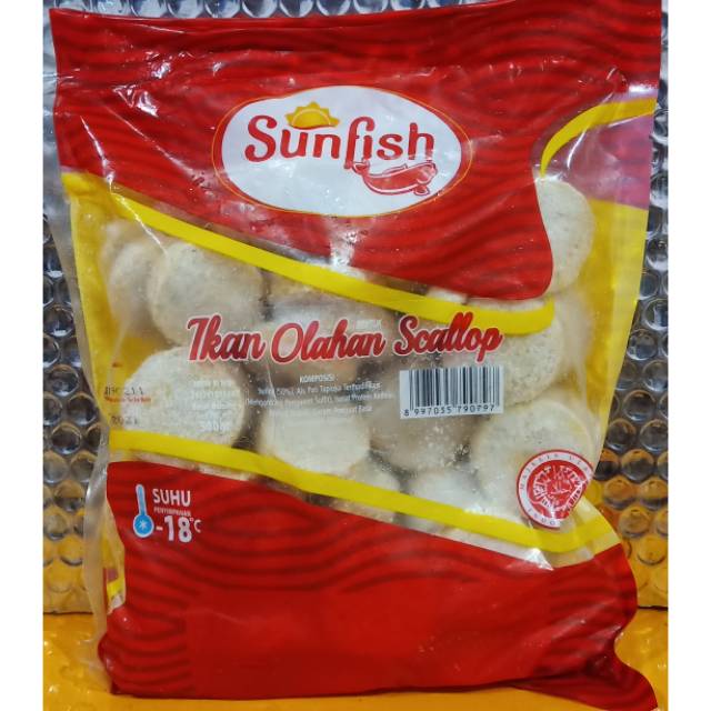 

Sunfish scallop 500gr olahan ikan scallop