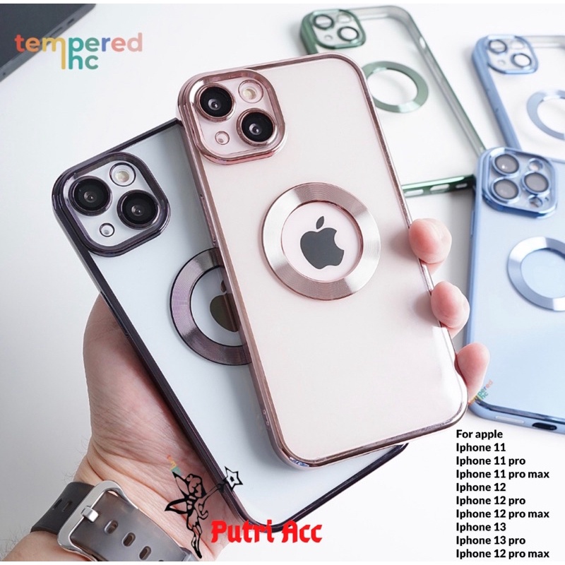 Apple For Iphone 11 / 11 pro / 11 pro max / 12 / 12 pro / 12 pro max New Softcase List Chrome Lensa 