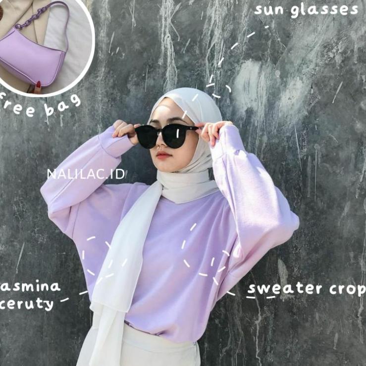 Di jamin*,, OOTD Lilac Sweater Oversize Crop Special Gift Box Kado Wanita Hampers ONE SET