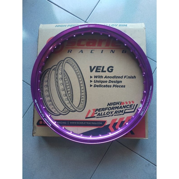 SCARLET RIM VELG WR KOTAK 160 RING 17 GOLD BLACK SILVER BLUE PURPLE TITAN ORANGE RED GREEN