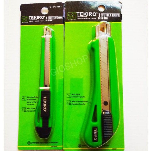 

Pisau karter Tekiro 2 pcs 22mm(Besar)Dan 18mm(Kecil)