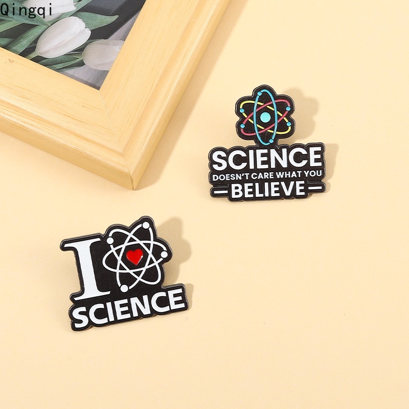 Bros Pin Enamel Desain Kutipan I Believe In Science I Love Science Untuk Koleksi