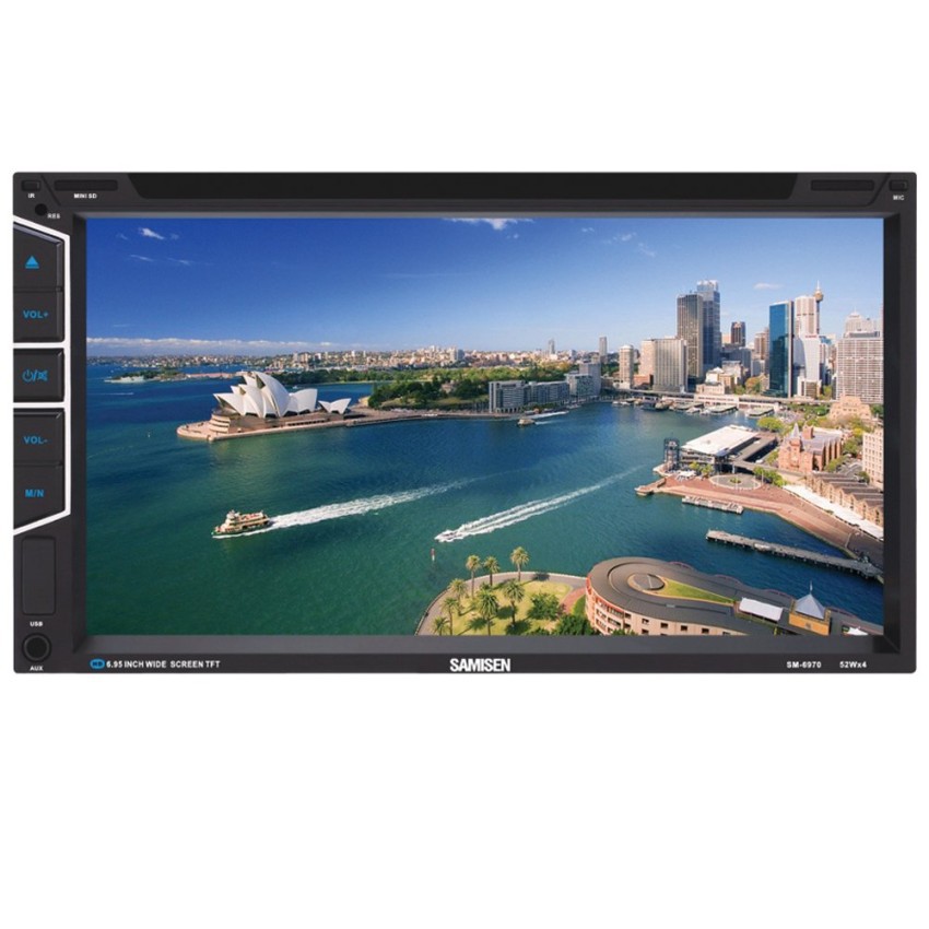 Samisen SM-6970 (6.95 Inch) Headunit Double Din Dvd/Tv Monitor Touch Screen