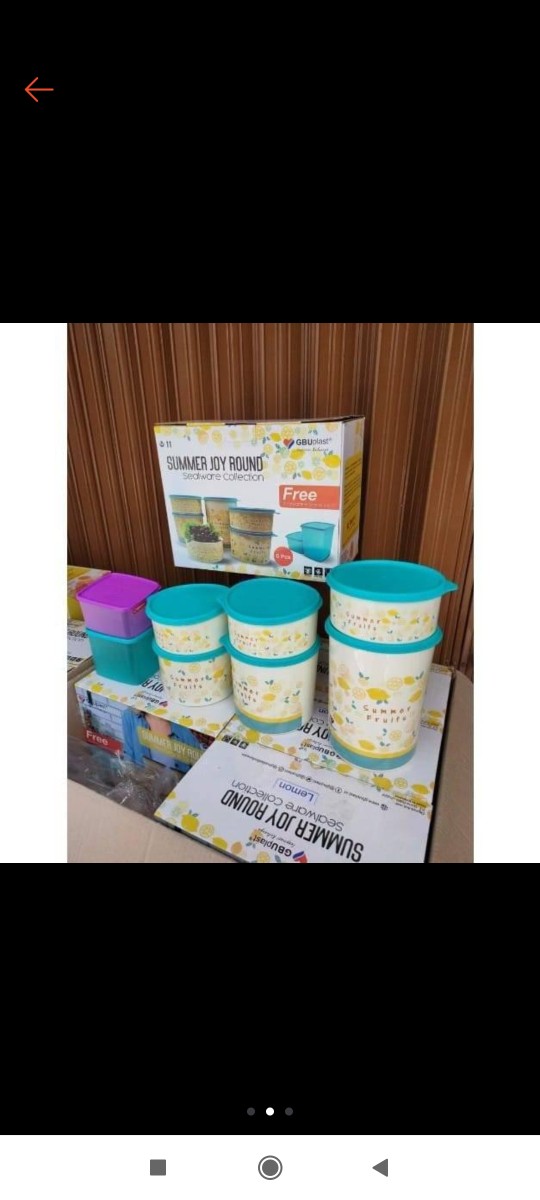 Toples Makanan Summer Joy Round Set