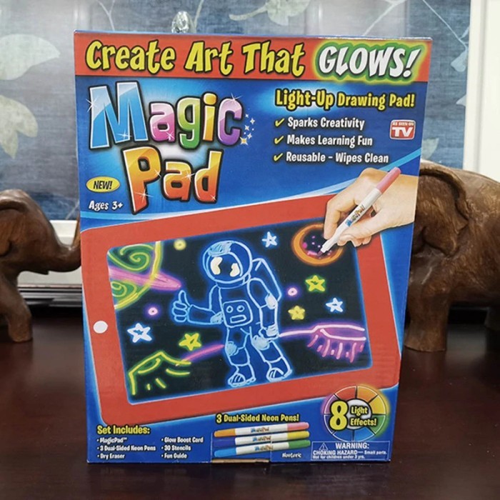 

Edukasi Anak Buku Gambar Anak 3D Ada Lampu LED / Magic Drawing Pad