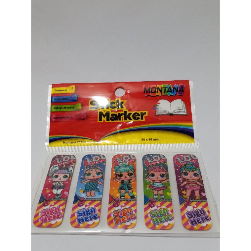 

Sticky note Karakter hologram/ pembatas buku Karakter hologram