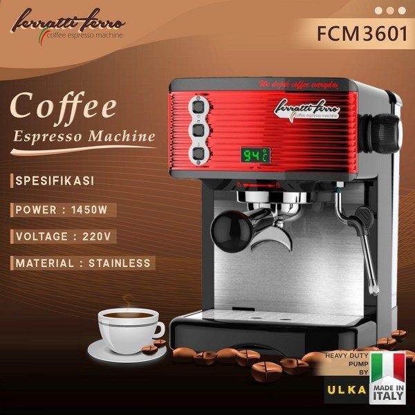 Mesin Kopi Ferratti Ferro FCM3601 Espresso Machine