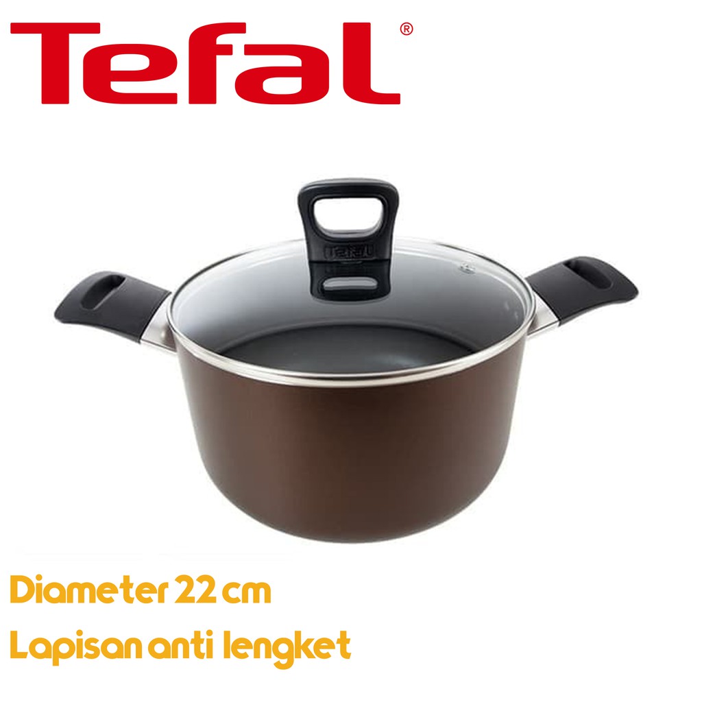 Tefal Day By Day Stockpot 22 cm with Lid / Panci Tefal Anti Lengket