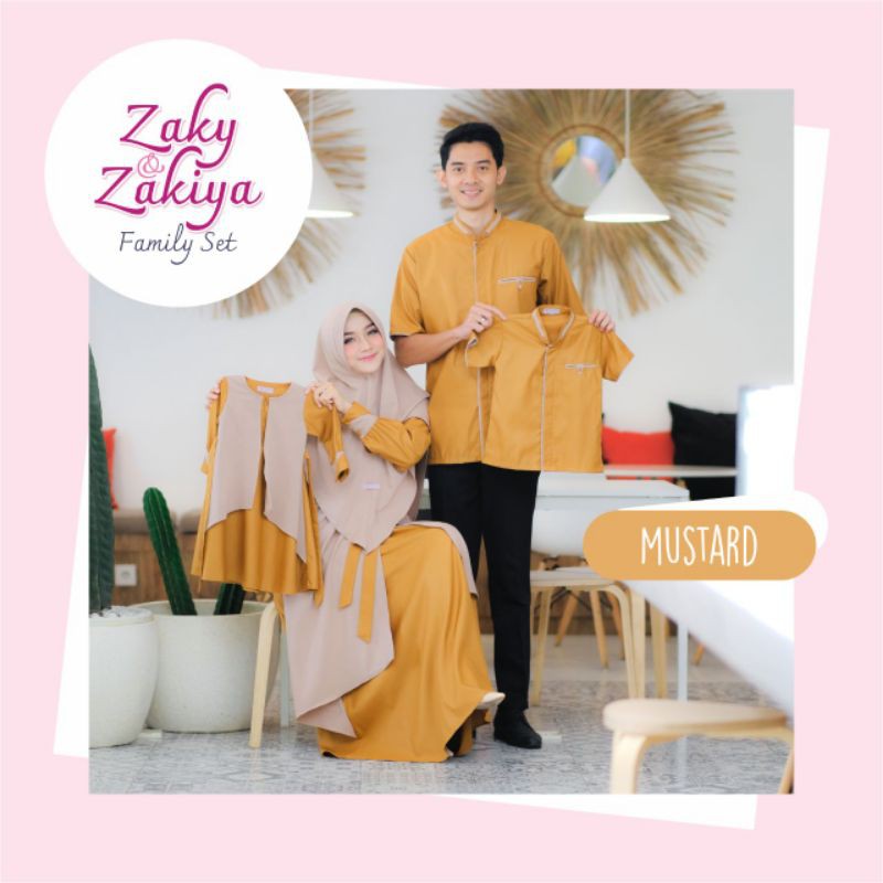 ZAKY ZAKIYA mustard by LAIRA(MOM SET+DAD+BOY)