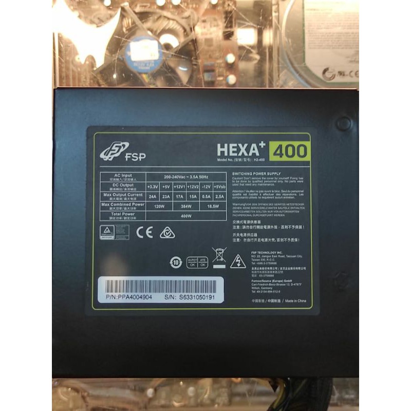 power supply psu hexa fsp 400 w