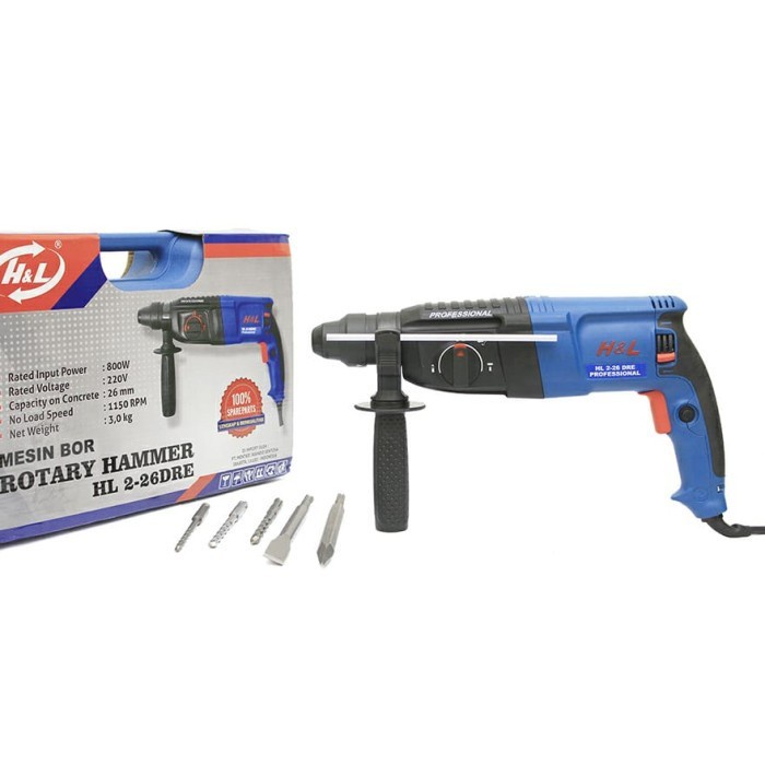 H&L BOR BOBOK BETON TEMBOK ROTARY HAMMER HL 2-26DRE