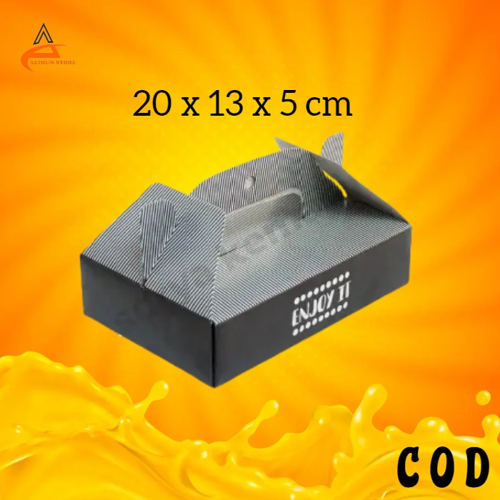 

Box donat jinjing 20x13x5 cm donut kemasan makanan kue roti