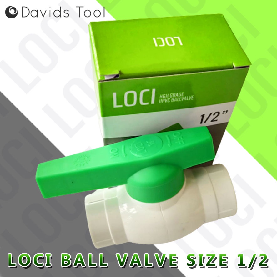 Stop Kran Ball Valve Plastik Pvc Loci 1/2 3/4 Inch