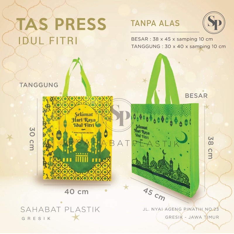 

12 PCS TAS GOODIE BAG LEBARAN 38x45 cm / 30x40x10 cm TAS IDUL FITRI / PARSEL LEBARAN 2022 / HAMPERS HARI RAYA IDUL FITRI / TAS SPUNBOND SPONBOND SPUNBOUND KAIN TEBAL