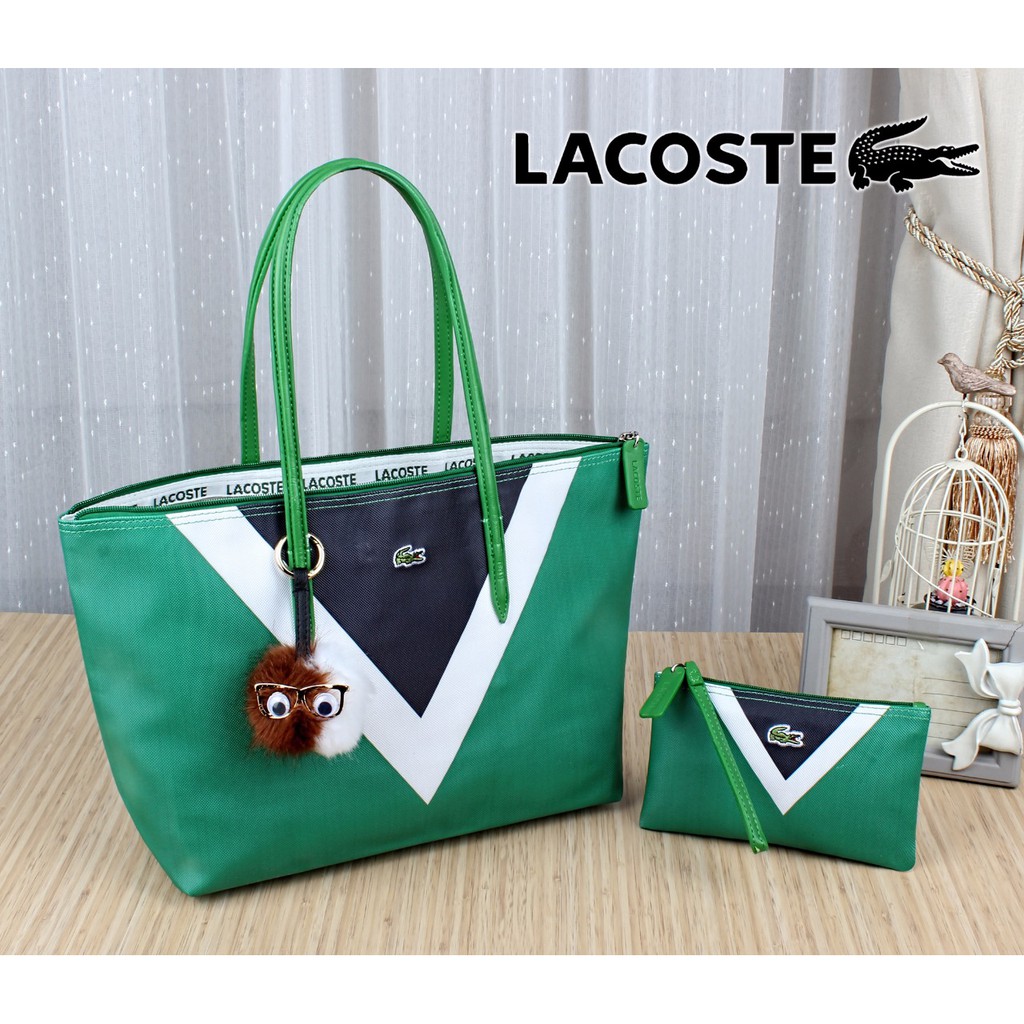 Tas Lacoste V Tote 0801 JKL 89 batam impor original Tas Lacoste V Tote 0801 JKL 89 batam impor original